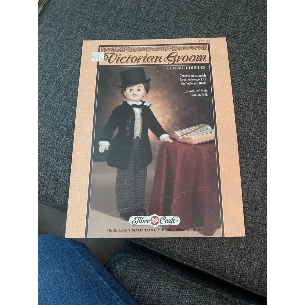 Victorian Groom Doll Crochet Leaflet Outfit Fibre Craft
